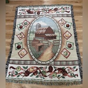 Vintage Farm Tapestry Blanket